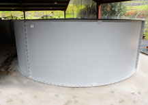Fiberglass panel tanks for rain harvest and storage